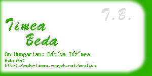 timea beda business card